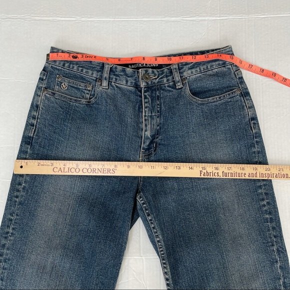 Vintage Nautica Jeans Classic Fit Straight Mid-Rise Blue Denim Med Wash Size 6 - Picture 13 of 16